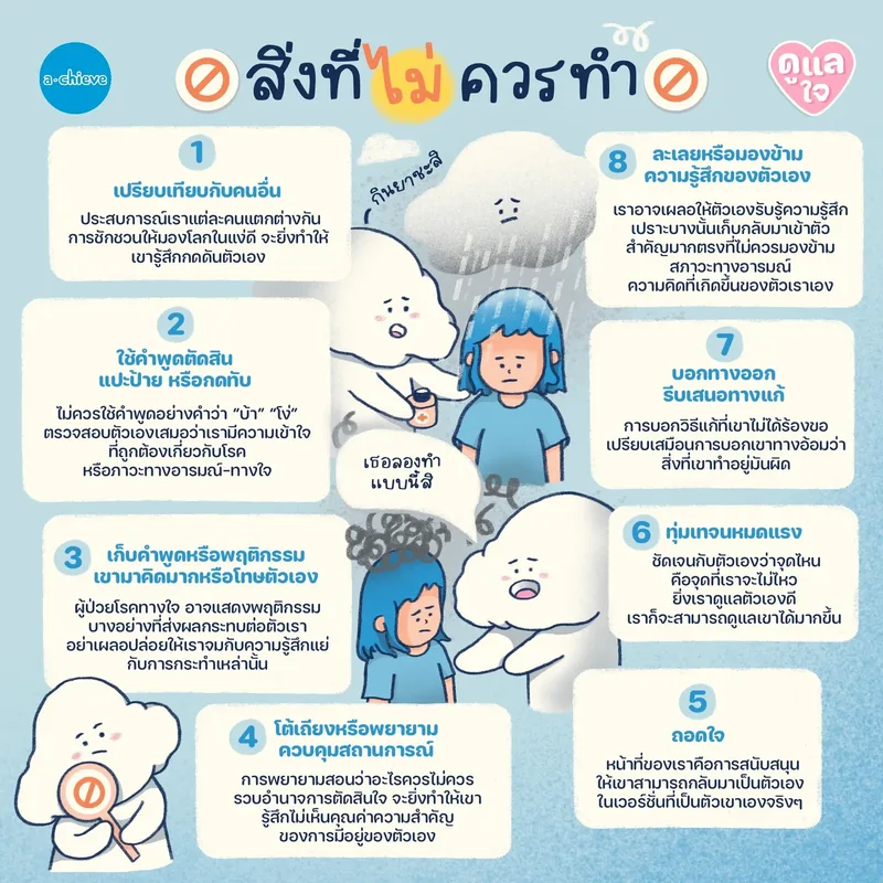 รูปประกอบ: Do's and Don'ts สำหรับดูแลใจคนใกล้ตัว