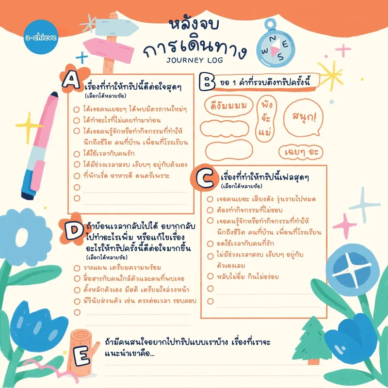 รูปประกอบ: แจก Journey Log รู้จักตัวเองผ่านการไปทริป